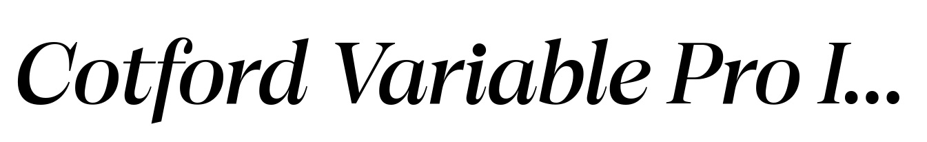 Cotford Variable Pro Italic